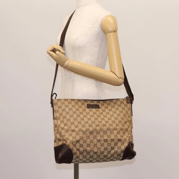GUCCI GG Canvas Shoulder Bag Beige 110054 Auth ep8114 - Picture 11 of 14